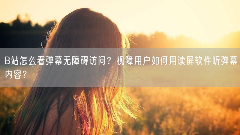 B站怎么看弹幕无障碍访问？视障用户如何用读屏软件听弹幕内容？