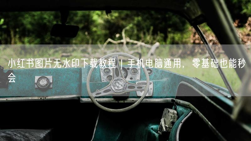 小红书图片无水印下载教程｜手机电脑通用，零基础也能秒会