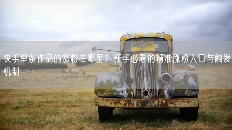 快手单条作品的涨粉在哪里？新手必看的精准涨粉入口与触发机制