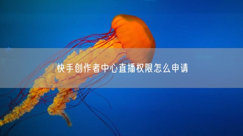 快手创作者中心直播权限怎么申请